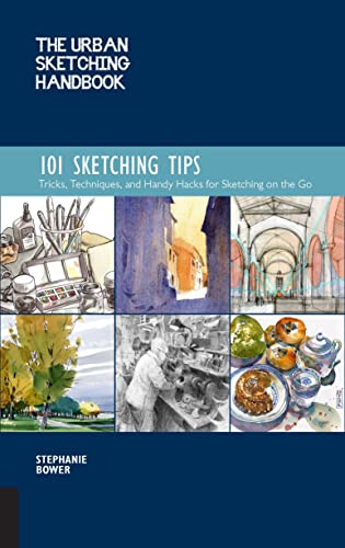 Book cover with watercolor sketches of cityscapes, still life, and people.