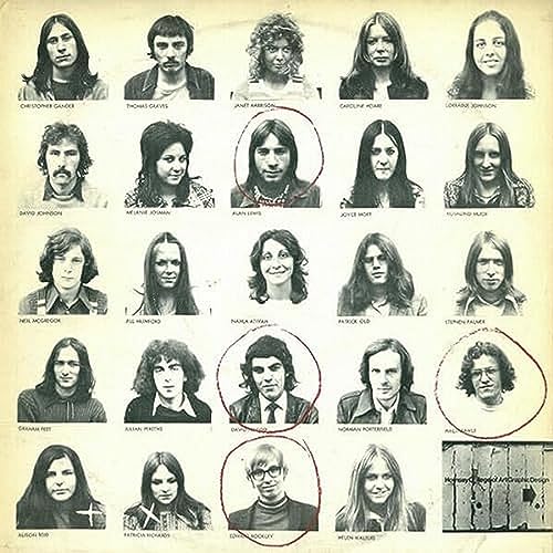 Vinyl record cover featuring a grid of twenty-three portrait photos.