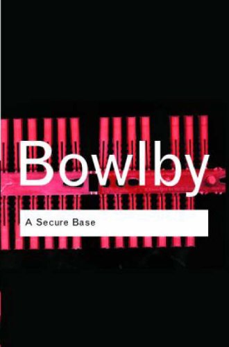 Book cover: "Bowlby, A Secure Base" with pink and black design.