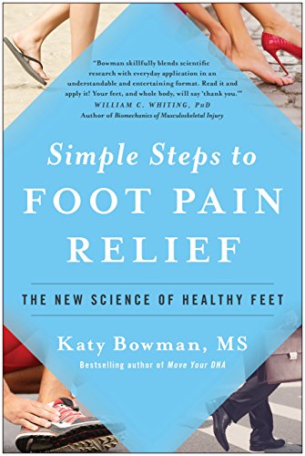Book cover with feet images and title: "Simple Steps to Foot Pain Relief.