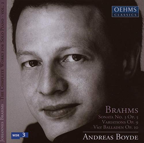 CD cover featuring a close-up portrait of pianist Andreas Boyde.