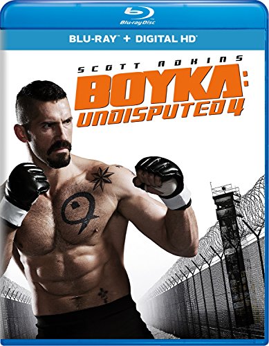 Blu-ray cover for "Boyka: Undisputed 4" featuring a muscular fighter.