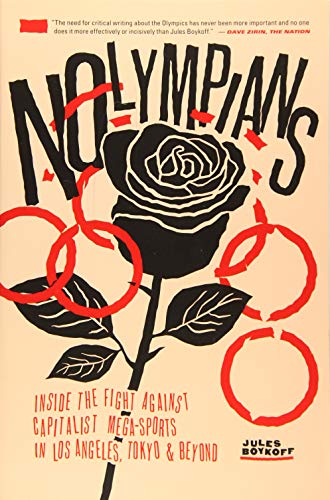 Book cover: "Nolympians" with a black rose and red Olympic rings.