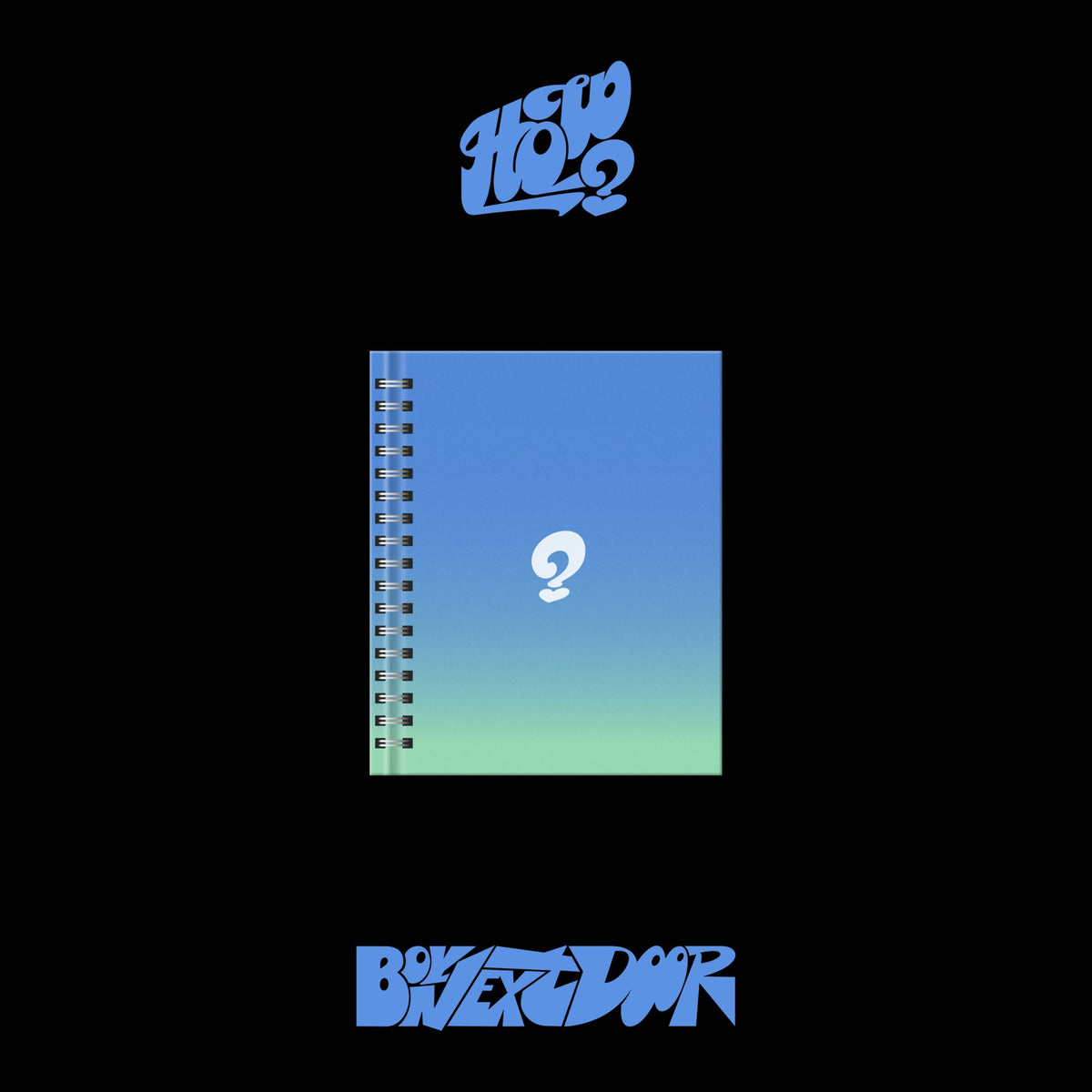 BOYNEXTDOOR album "HOW?" CD case with a question mark design.