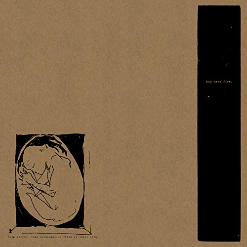 BrownLinedCL Brown album cover with a sketch of a fetus and black vertical bar.