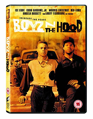 Boyz N The Hood" DVD cover featuring Ice Cube, Cuba Gooding Jr., and Morris Chestnut.