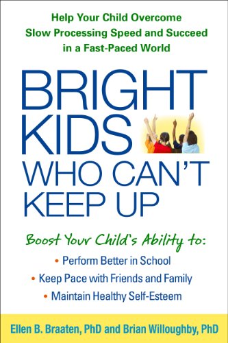 Book cover: "Bright Kids Who Can't Keep Up" with children silhouetted.