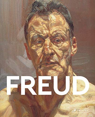 Painted portrait of Lucian Freud with the title "Freud" in white text.