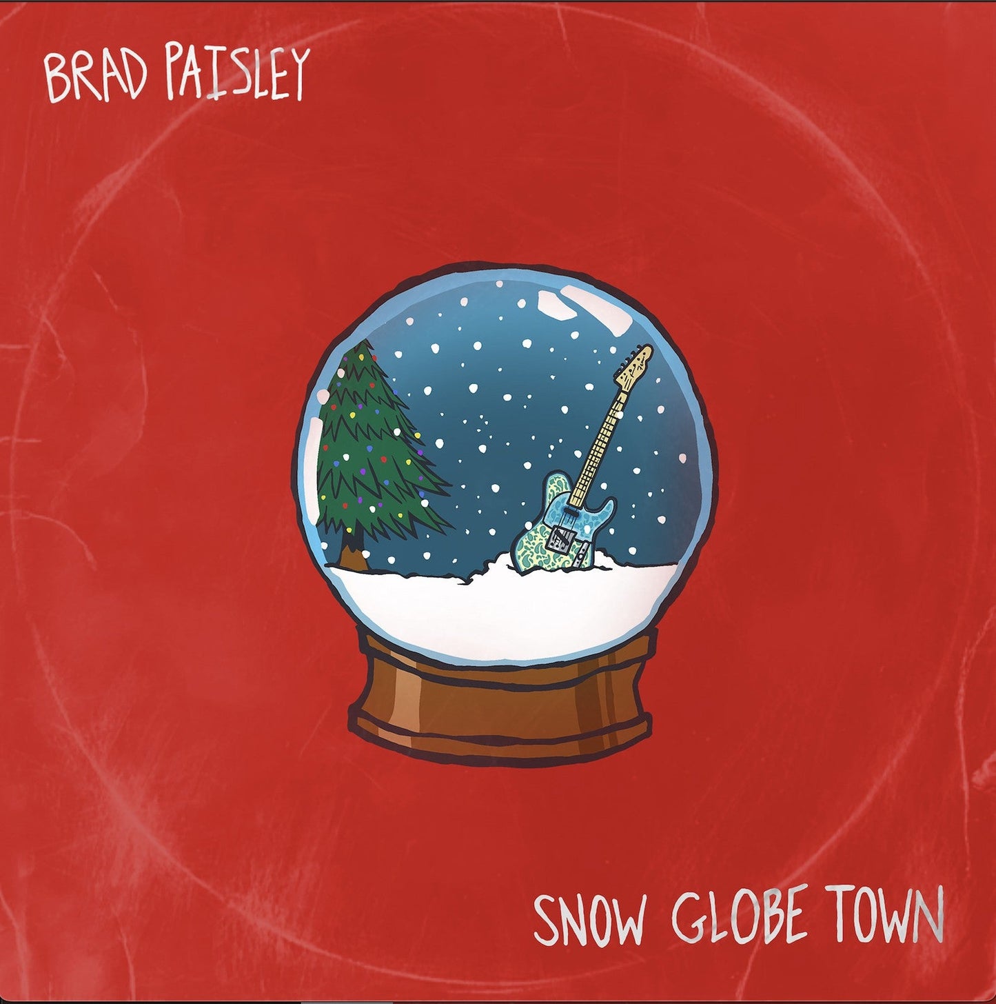 Brad Paisley album cover: a snow globe with a guitar inside.
