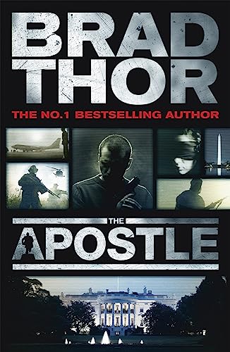 Book cover for "The Apostle" featuring a man and the White House.