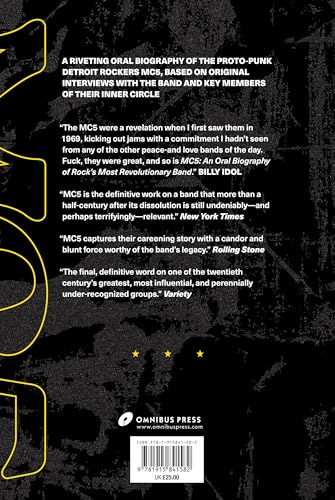 Book cover for "MC5," a biography of the proto-punk band.