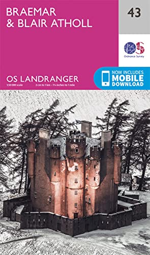 Ordnance Survey map cover featuring Blair Castle in Scotland.