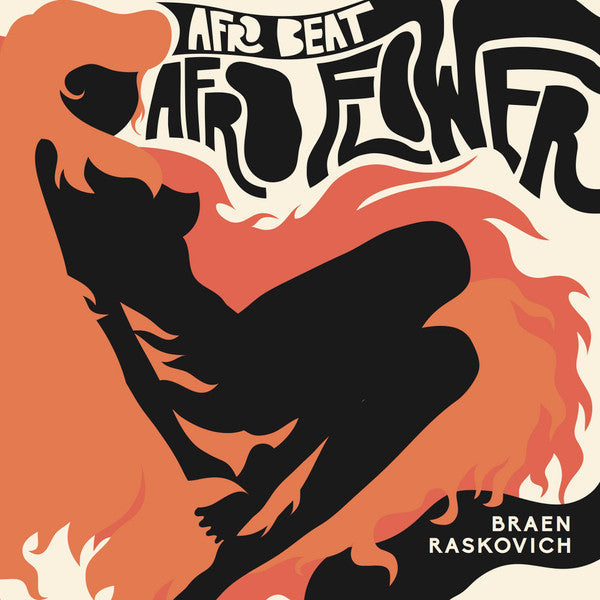 Album cover: Silhouette of a person with flames, text "Afro Beat / Afro Flower".