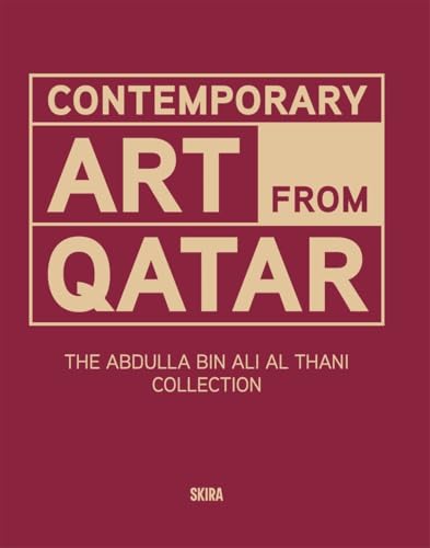 Book cover with bold text: "Contemporary Art From Qatar" collection.