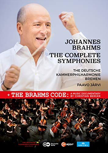 DVD cover featuring conductor Paavo Järvi and orchestra, Brahms symphonies.