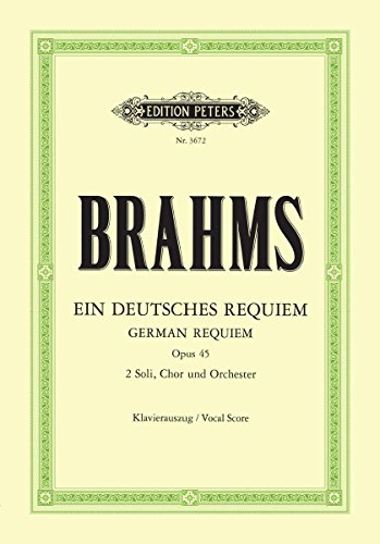 Sheet music cover for Brahms’ “Ein Deutsches Requiem”, Opus 45.