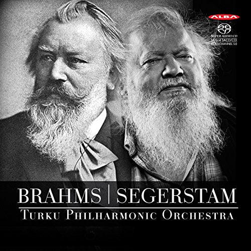 CD cover featuring portraits of composers Brahms and Segerstam.