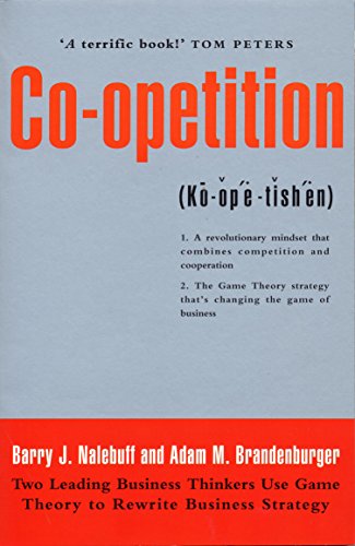 Book cover for "Co-opetition" with orange text on a dark background.