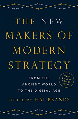 Dark blue book cover with gold text: "The New Makers of Modern Strategy.