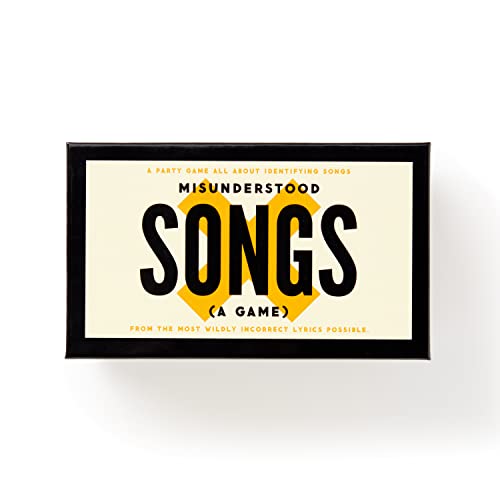 Rectangular game box with bold text reading "Misunderstood Songs (A Game)".
