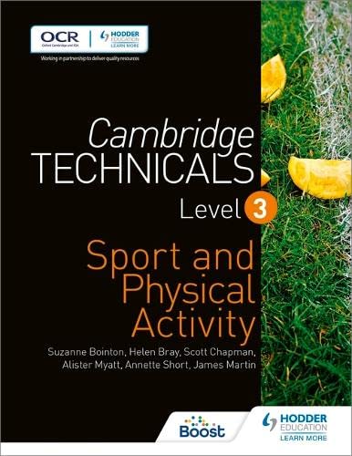 Textbook cover: "Cambridge Technicals Level 3 Sport and Physical Activity.