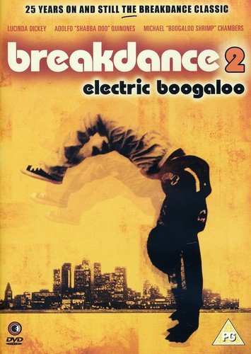 “Breakdance 2: Electric Boogaloo” DVD cover with a silhouetted dancer.