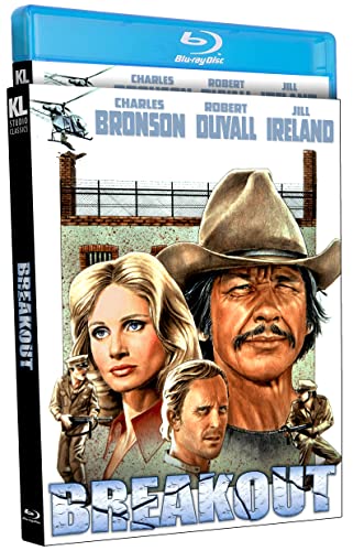 Breakout" Blu-ray cover featuring Charles Bronson, Robert Duvall, and Jill Ireland.