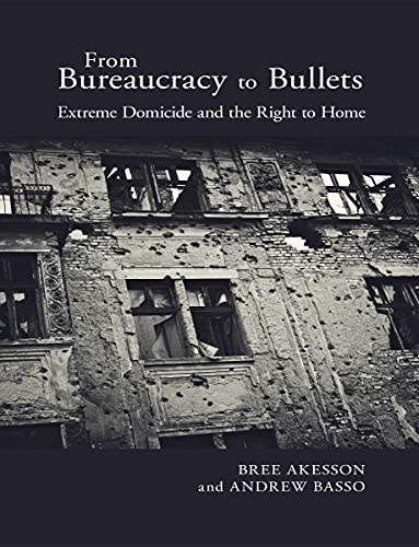 Book cover: Damaged building facade with many bullet holes.