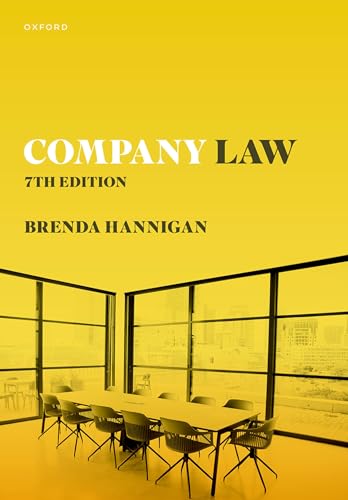 Book cover: "Company Law" 7th edition by Brenda Hannigan, yellow background.