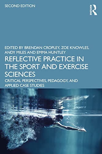 Book cover: "Reflective Practice in the Sport and Exercise Sciences" with a swimmer.