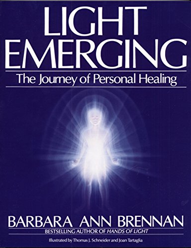 Book cover for Light Emerging by Barbara Ann Brennan featuring a glowing human silhouette.