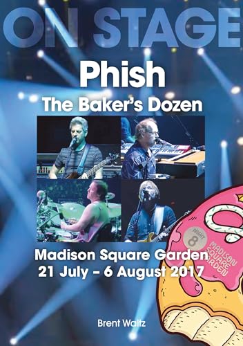 Phish concert poster with band members and a donut graphic.