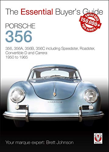 Book cover featuring a silver Porsche 356 car, 1950-1965 buyer’s guide.