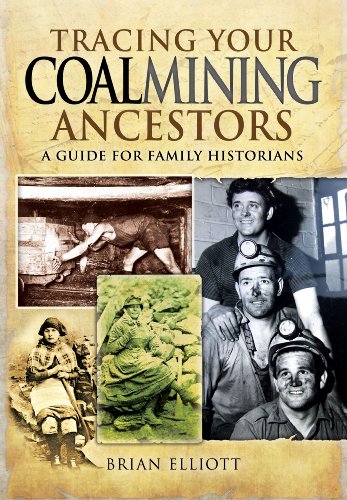Book cover featuring historical photos of coal miners and family history guide.