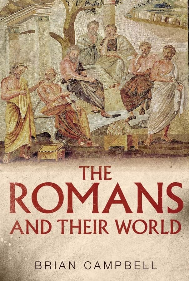 Book cover depicting a Roman mosaic and the title "The Romans.
