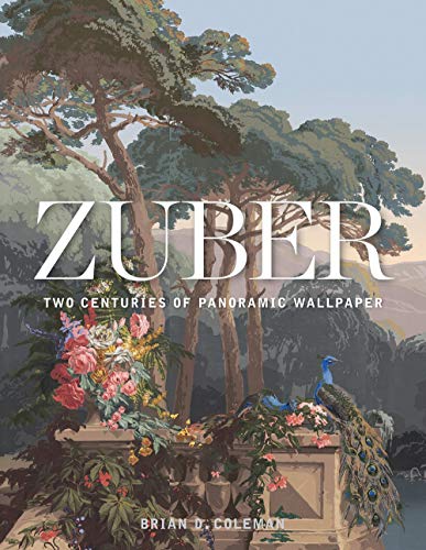 Book cover featuring a detailed, vintage wallpaper scene with a peacock.