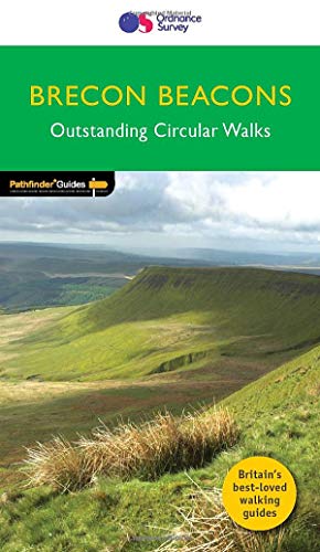 Book cover: "Brecon Beacons" walking guide with a hillside landscape.
