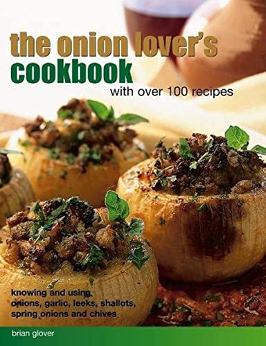 Cookbook cover featuring stuffed baked onions garnished with fresh herbs.