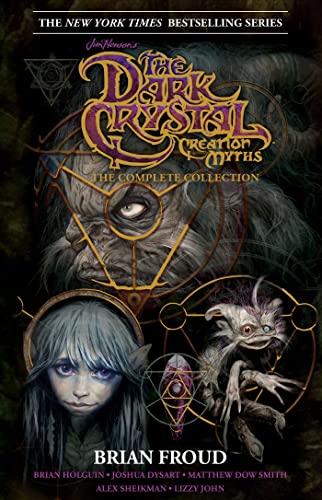 Cover of “The Dark Crystal Creation Myths” hardcover book, featuring characters.