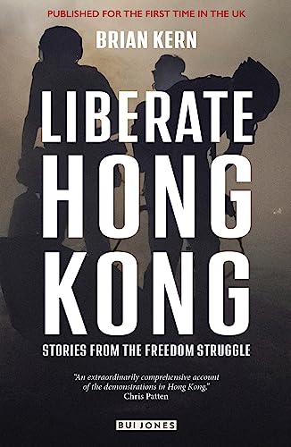 Book cover: “Liberate Hong Kong” with silhouettes of protestors.