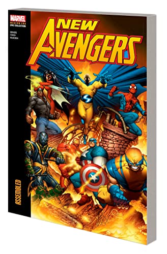 Comic book cover featuring a group of superheroes, including Captain America and Spider-Man.