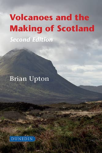 Book cover: "Volcanoes and the Making of Scotland" with a mountain landscape.
