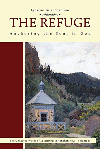 Book cover titled The Refuge featuring a small chapel in a mountainous landscape.