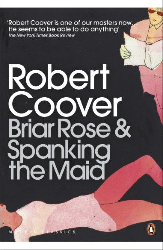 Book cover with illustration of a woman in red stockings and a pink shirt.
