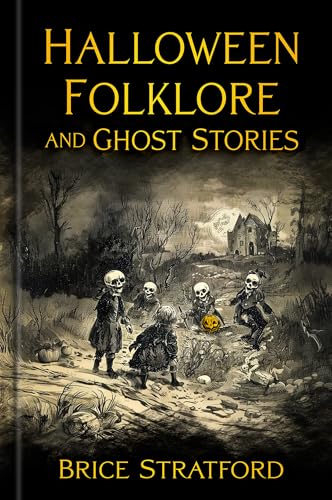 Book cover featuring children with skull masks in a dark, eerie landscape with pumpkins.