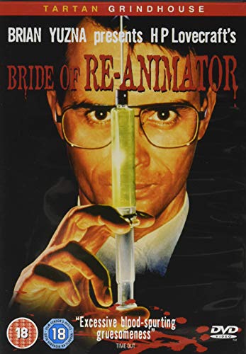DVD cover for "Bride Of Reanimator" featuring a man with a syringe.