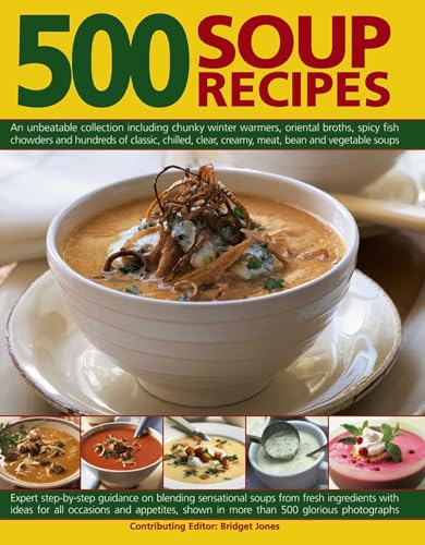 Book cover featuring a bowl of soup and smaller images of various soups.