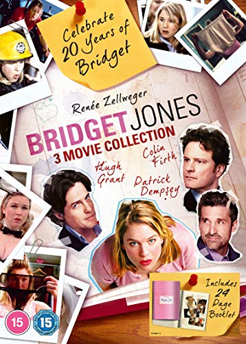DVD cover for Bridget Jones 3-movie collection featuring cast photos and a 24-page booklet.