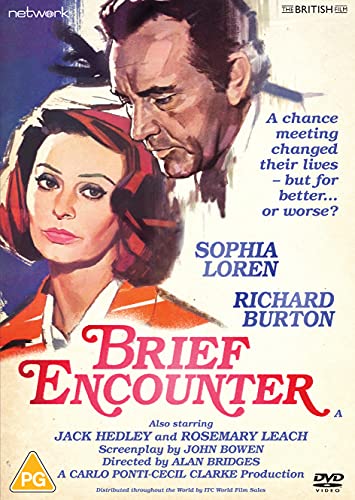DVD cover for “Brief Encounter” featuring Sophia Loren and Richard Burton.