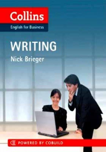 Book cover: "Writing" by Nick Brieger, with people and a laptop.